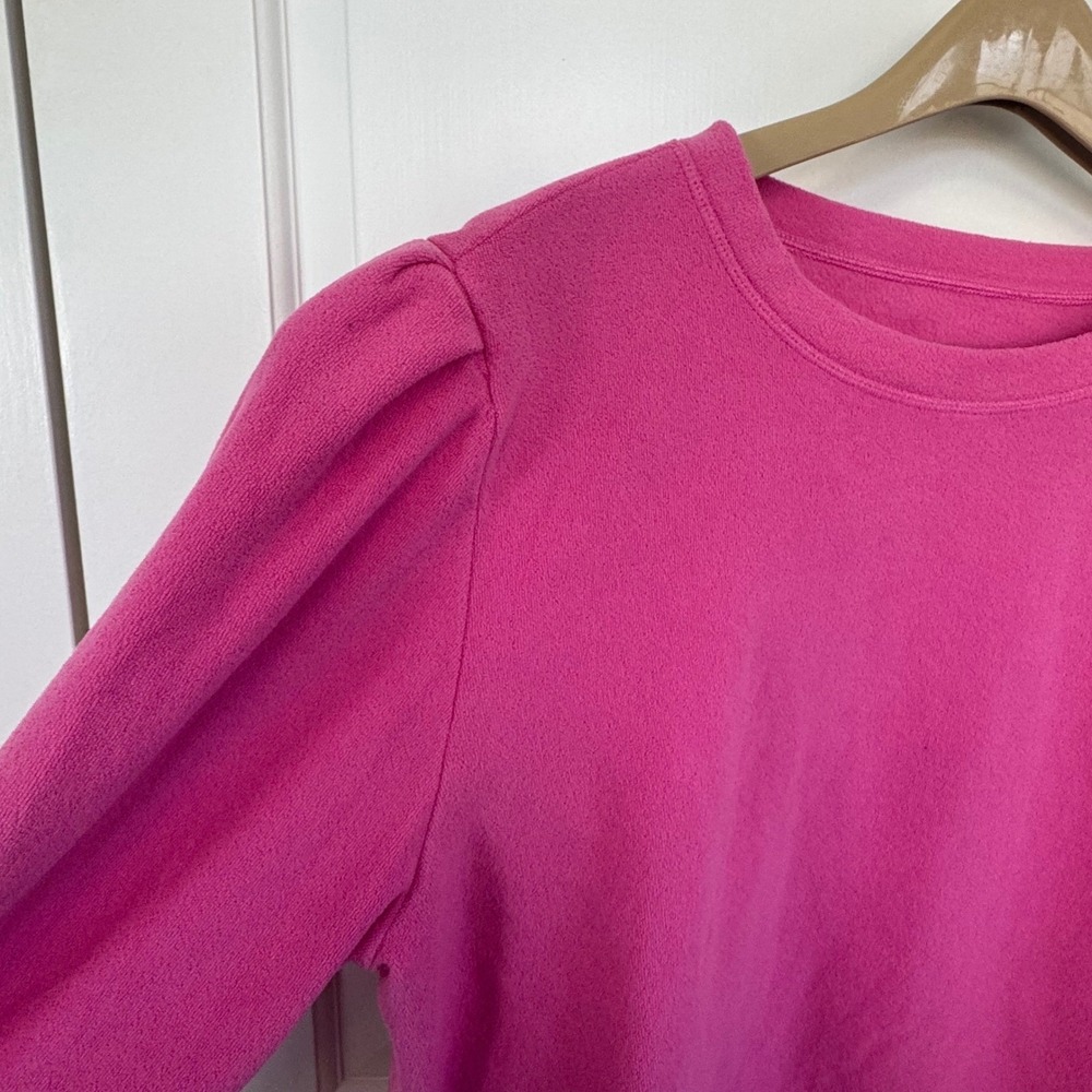 Dudley Stephens Pink Fleece Puff Sleeve Sweatshirt XXL - Picture 11 of 16